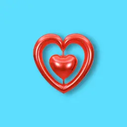 Red Heart of Love Helium Balloon 0128